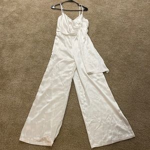 Satin White Jumpsuit